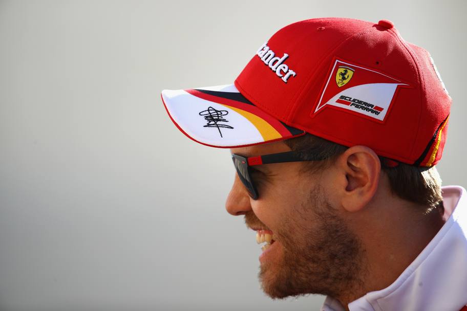 Il tedesco Sebastian Vettel, Ferrari, nel paddock durante le prove libere del Gran Premio di Sochi, Russia (Getty)
